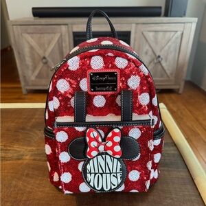 Disney lounge fly park bag, Minnie mouse hard tag mini backpack new with tags